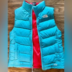 North Face sz M 550 Down Puffer Kids Vest